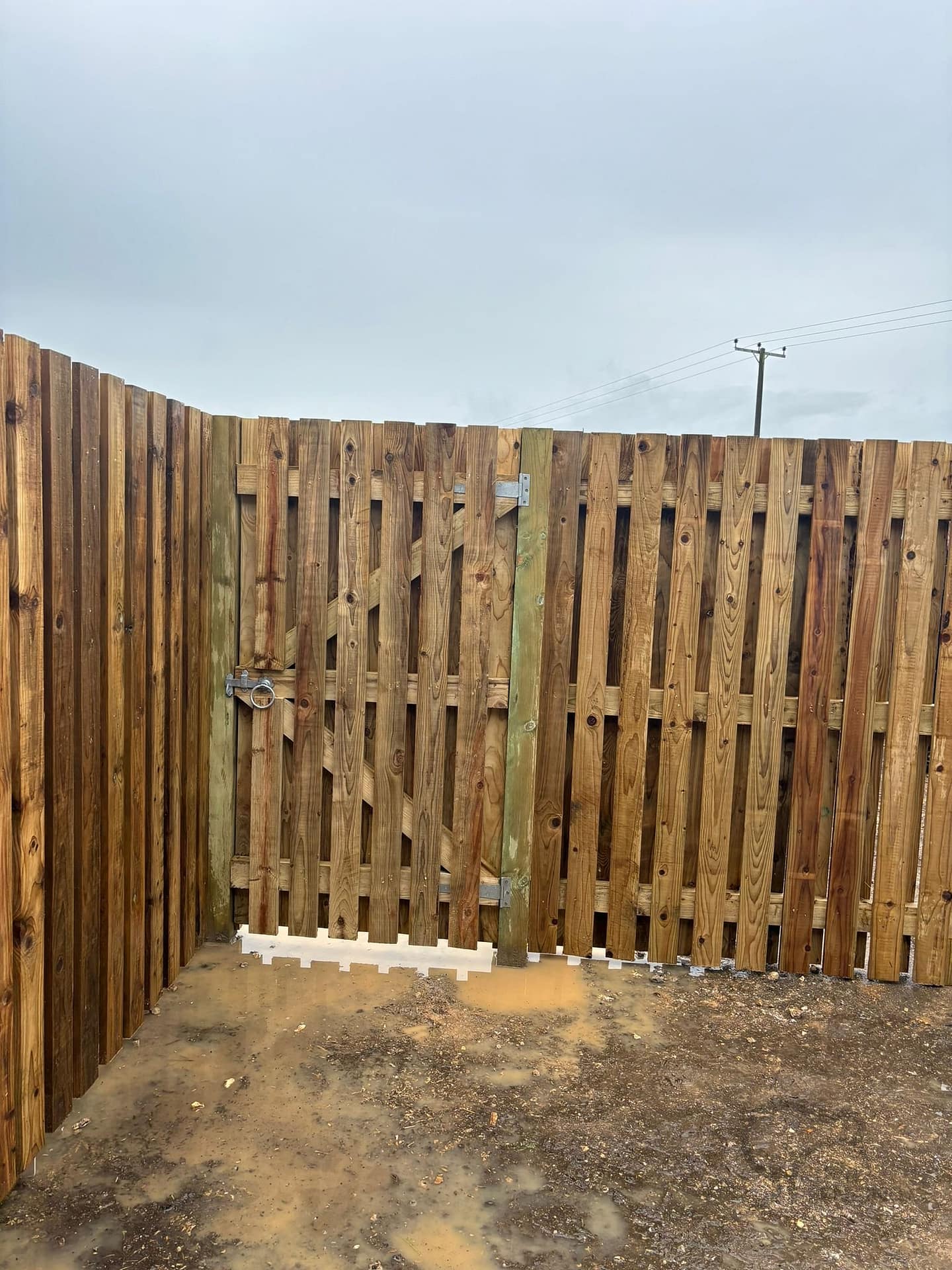 Wooden domestic fencing